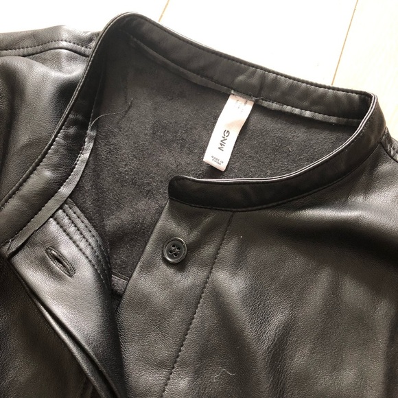 Mango MNG Play Suit Leather Tie Waist Jumpsuit in Black size L - Picture 11 of 16